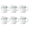 Larah By Borosil  Helena Opalware Cup | Set of 6 Pieces | White