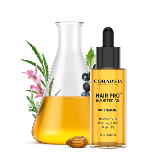 CORALISTA Hair Pro+ Booster Oil | 100% Natural | With 20% Batana, 6% Rosemary & 1% Biotin | For Hair Fall Control, Growth & Scalp Nourishment â€“ 50 ml for Men & Women PACK OF 1
