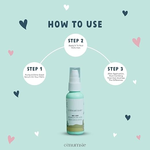 O'mumsie No Cry Detangler Hair Serum for Kids - 100 ml