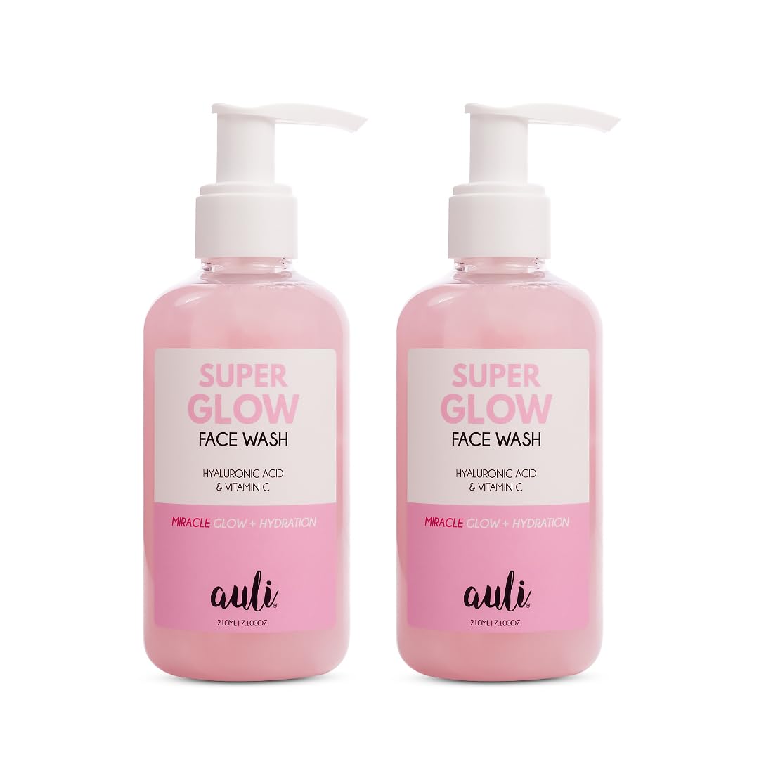 Auli Super Glow Hyaluronic Acid and Sandalwood Face Wash - 210 ml (Pack of 2)