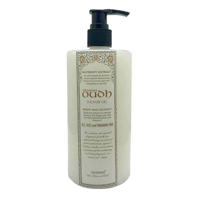 Nyassa Shower Gel Arabian Oudh - 500 Ml | Aromatic Woody Fragrance Body Wash for Women & Men