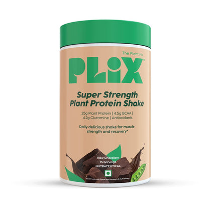 Plix Strength 25G Plant Protein Powder - Premium Plant-Based Protein for Fitness & Wellness, 500g