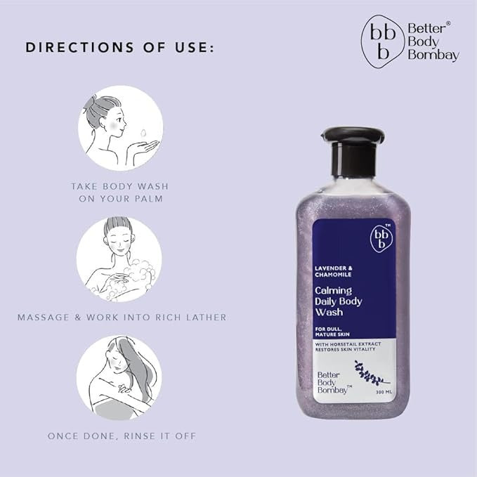 Better Body Bombay Lavender & Chamomile Calming Daily Body Wash - 300 ml