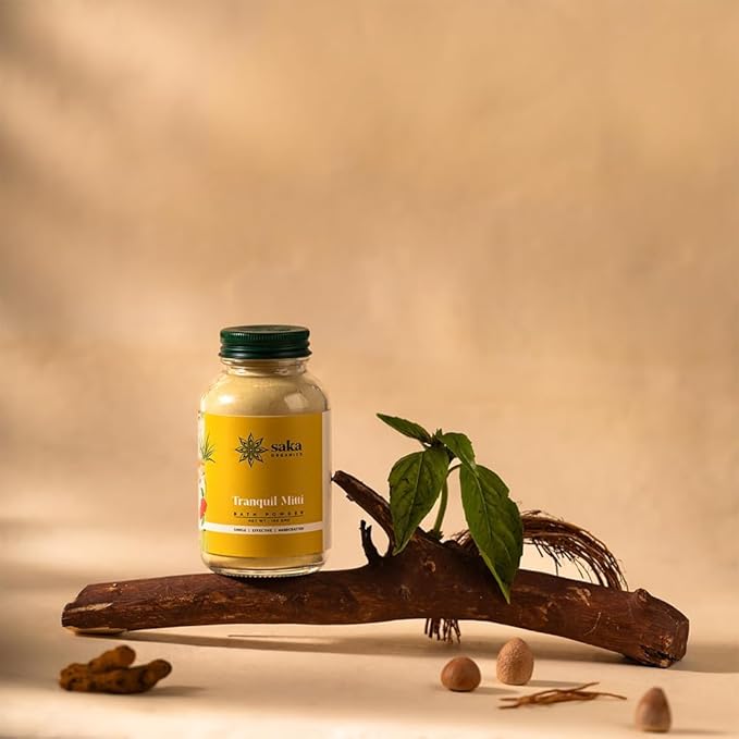 Saka Organics Tranquil Mitti Handmade Exfoliating Bath Powder - 100 gms