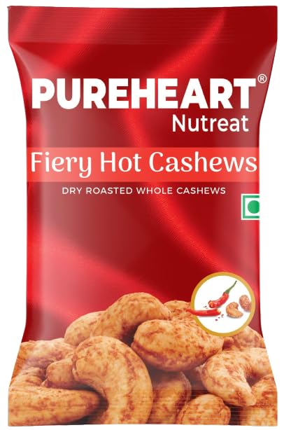 Pureheart Nutreat Fiery Hot Cashews - 15 gms