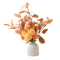 Ceramic Vase and Hand Made Artificial Flowers Bouquet Vase4 Yellow