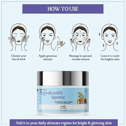 Trust Your Choice Ayurveda Glycobright Night Cream For Revitalized And Radiant Skin - 50 gms