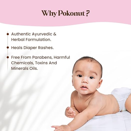 Pokonut Herbal Baby Diaper Rash Cream - 50 gms