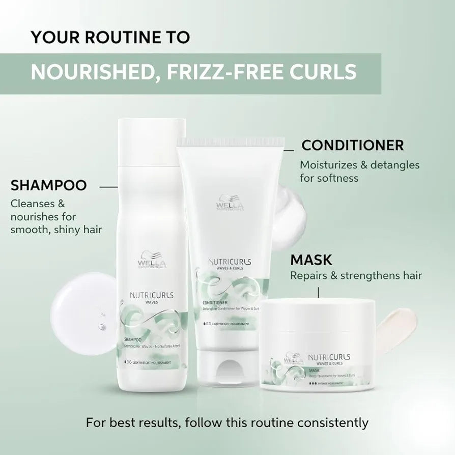 Wella Professionals Nutricurls Curls Shampoo for Waves - 250 ml