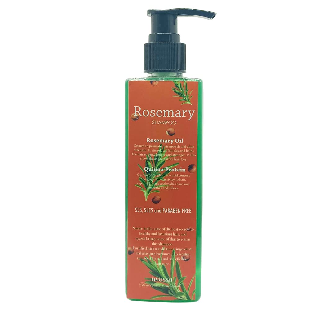 Nyassa Rosemary Shampoo - 500 Ml | Rosemary Essential Oil and Quinoa Protein