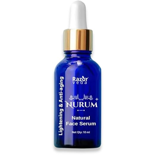 Razor Veda Nurum Plus Herbal Face Serum with Hyaluronic Acid Vitamin C - 10 ml