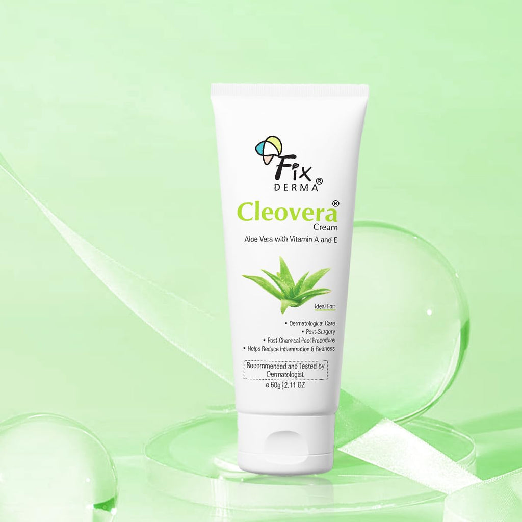 Fixderma Cleovera cream Skin moisturizer with Aloe vera, reduces inflammation & redness, soothing & hydrating cream after shaving Paraben free-60gm