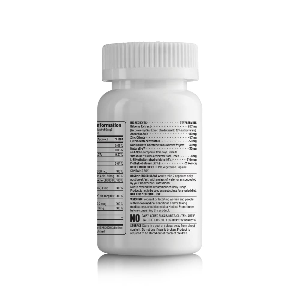 Unived Eye Health | Lute-genÂ® & Zea-GenÂ® (Lutein : Zeaxantin), Grape Seed Extract, Vegan Vitamins D3, B12, A, and Zinc | for Macular Degeneration, Blue Light, Dry Eyes, Vision Support | 60 Caps