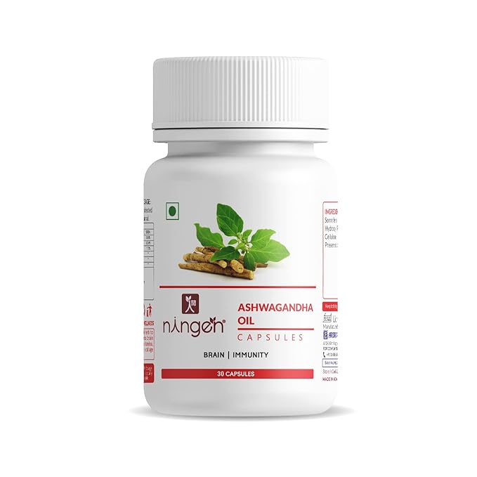 Ningen Ashwagandha Oil Capsules 500mg - 30 caps