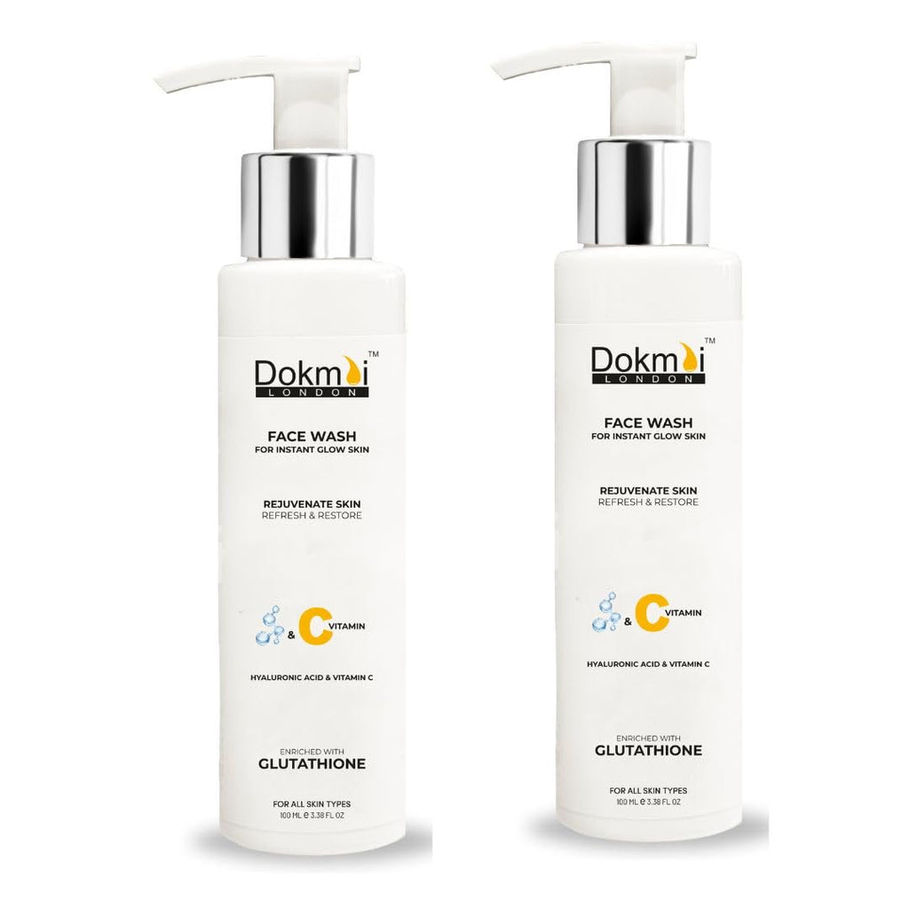 Dokmai London Glutathione Face Wash Gentle Skin Cleanser - 100 ml Each (Pack of 2)