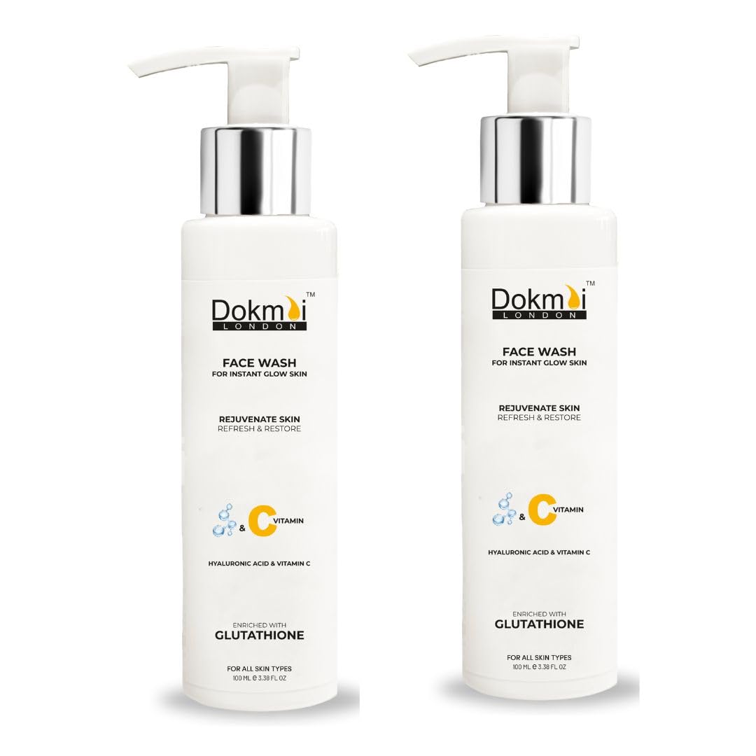 Dokmai London Glutathione Face Wash Gentle Skin Cleanser - 100 ml Each (Pack of 2)