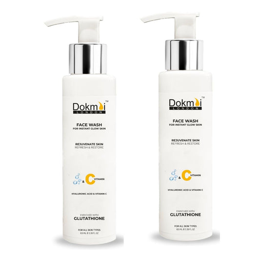 Dokmai London Glutathione Face Wash Gentle Skin Cleanser - 100 ml Each (Pack of 2)
