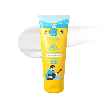 Conscious Chemist Sun Drink Hybrid SPF 50 PA++++ Sunscreen Unwind Edition - 50 gms