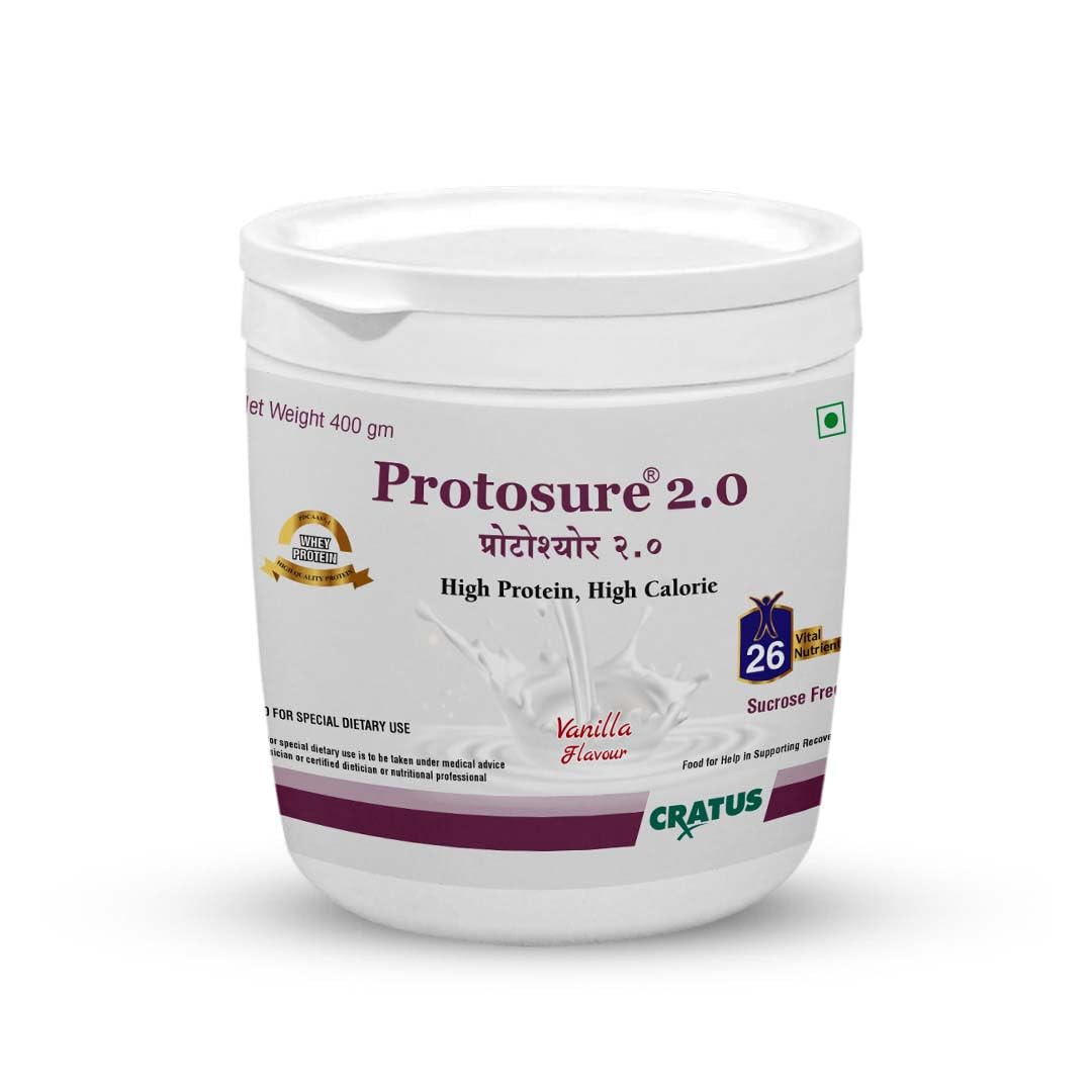 Cratus Protosure 2.0 - Helps Manage Diabetes | Rich in Proteins and Calories | Easily Digestible Fats | Filled with Essential Vitamins and Minerals | Low Glycemic Index