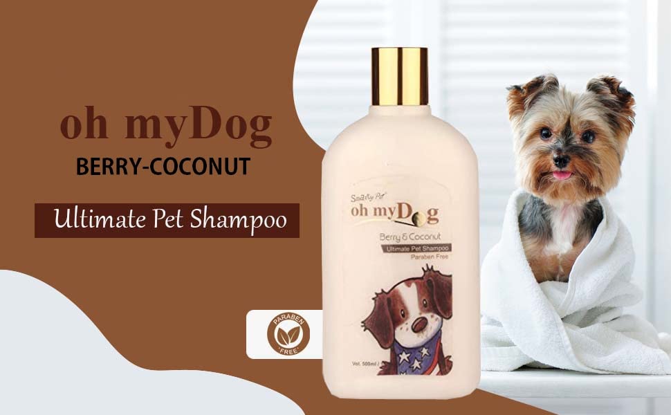 Pet Needs Oh My Dog Paraben Free Ultimate Pet Shampoo for Puppies & Dogs | Berry-coconut | 500 Ml
