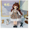 Tickles Set Movable Jointed Makeup Cute Girl Brown Eyes Fashionable Doll 30 cm Color Multicolor