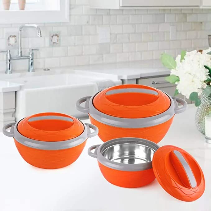 Cello Hot n Fresh Casserole Set With Inner Stainless Steel | Set of 3