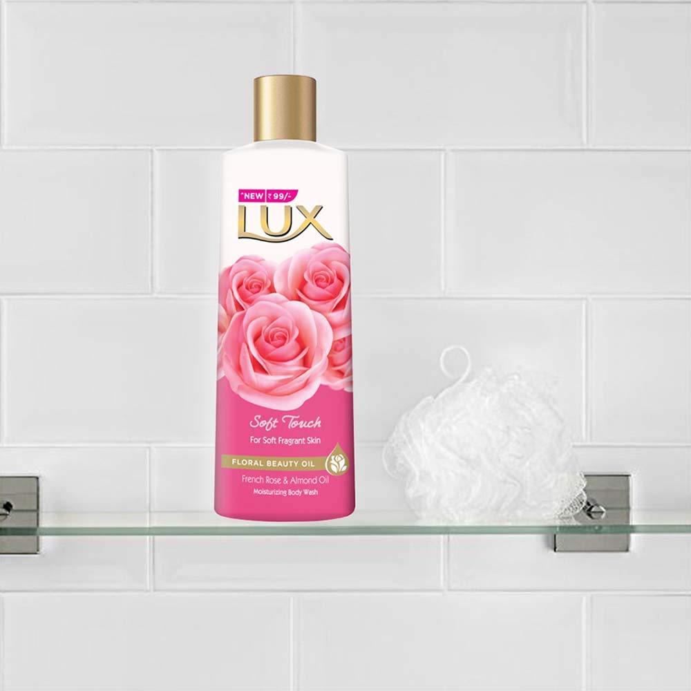 Lux Soft Touch Body Wash with French Rose and Almond Oil - 235 ml