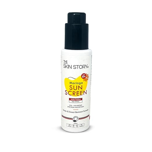 The Skin Story Moringa Sunscreen SPF 50 Broad Spectrum UVA & UVB Protection - 100 gms