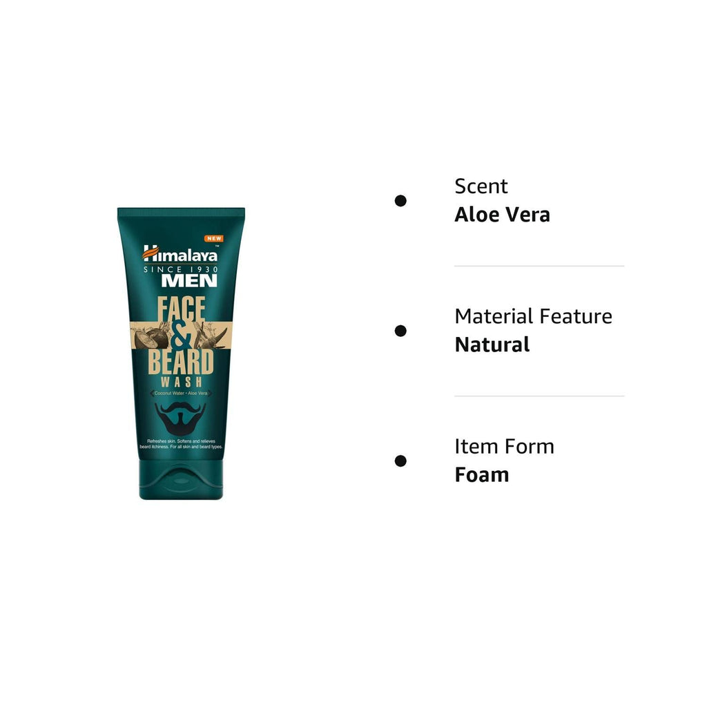 Face & Beard Wash with Aloe Vera & Coconut Water | Herbal Cleanser – 80ml