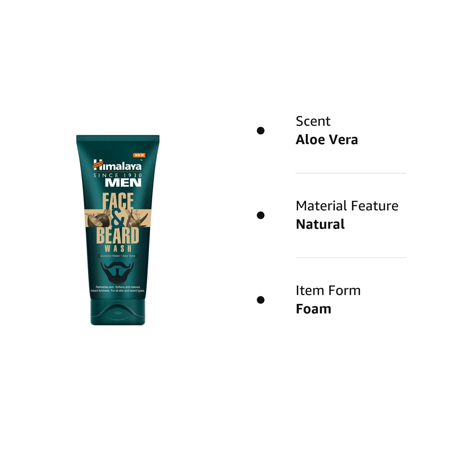 Face & Beard Wash with Aloe Vera & Coconut Water | Herbal Cleanser – 80ml