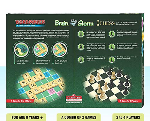 Toymate Brain Storm 2-in-1 Board Game Set Chess & Wordpower