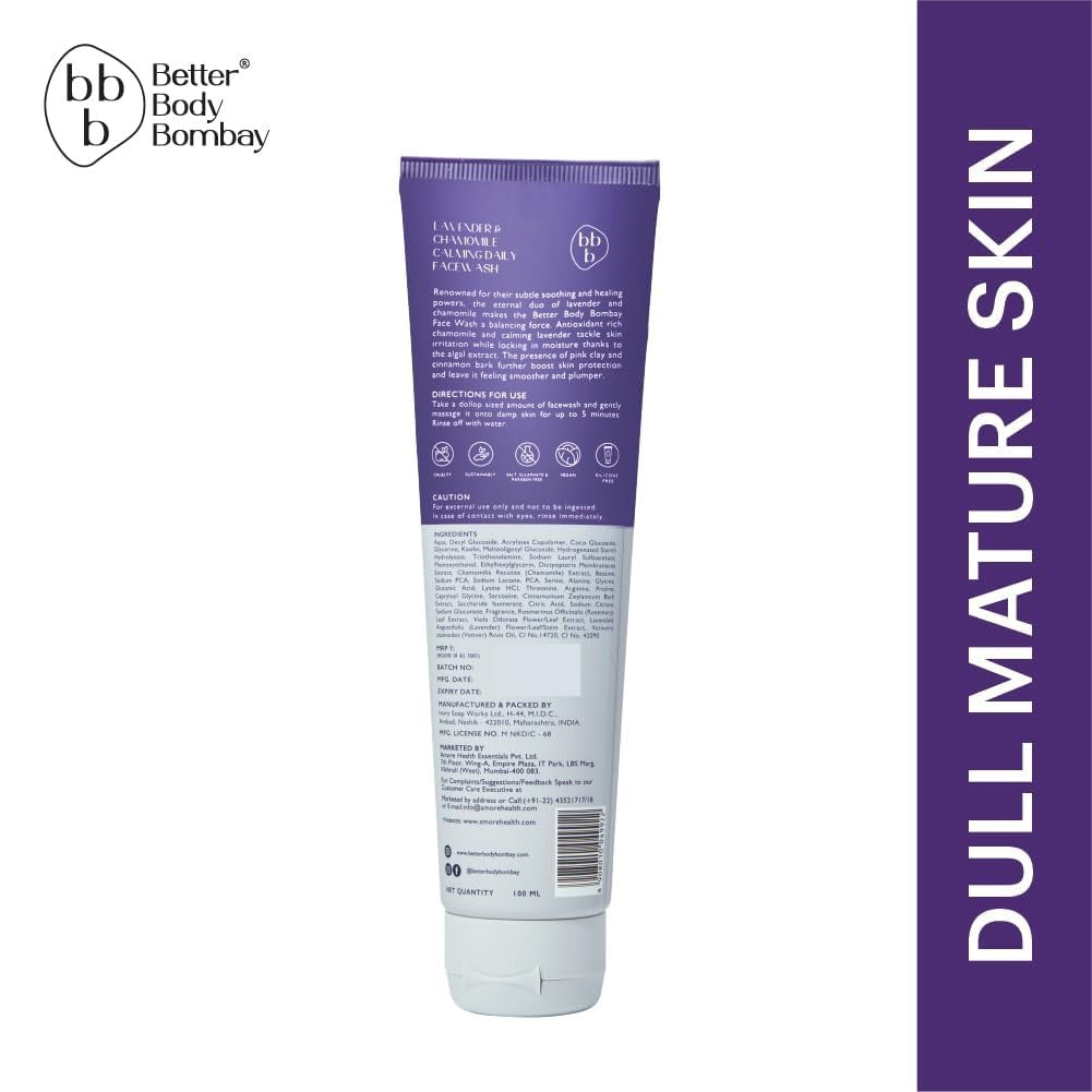 Better Body Bombay Lavender & Chamomile Calming Daily Facewash - 100 ml