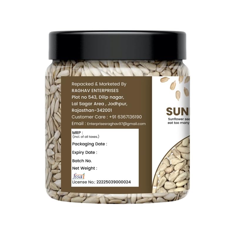 NUTRIZAIKA Premium Raw Sunflower Seeds for Eating - Protein, Fibre and Antioxidants Rich Superfood for Heart Health, Immune Support, Healthy Diet Snack