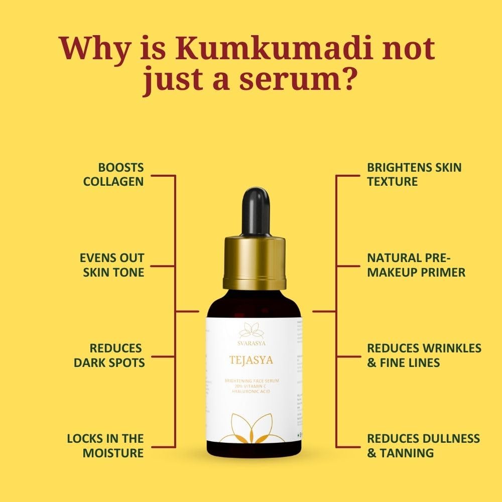 Svarasya Tejasya 20% Vitamin C & Hyaluronic Acid Face Serum - 30 ml