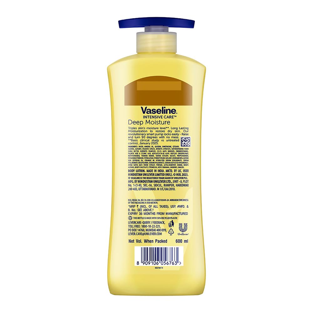 Vaseline Deep Moisture Body Lotion | For Dry Skin 600ml