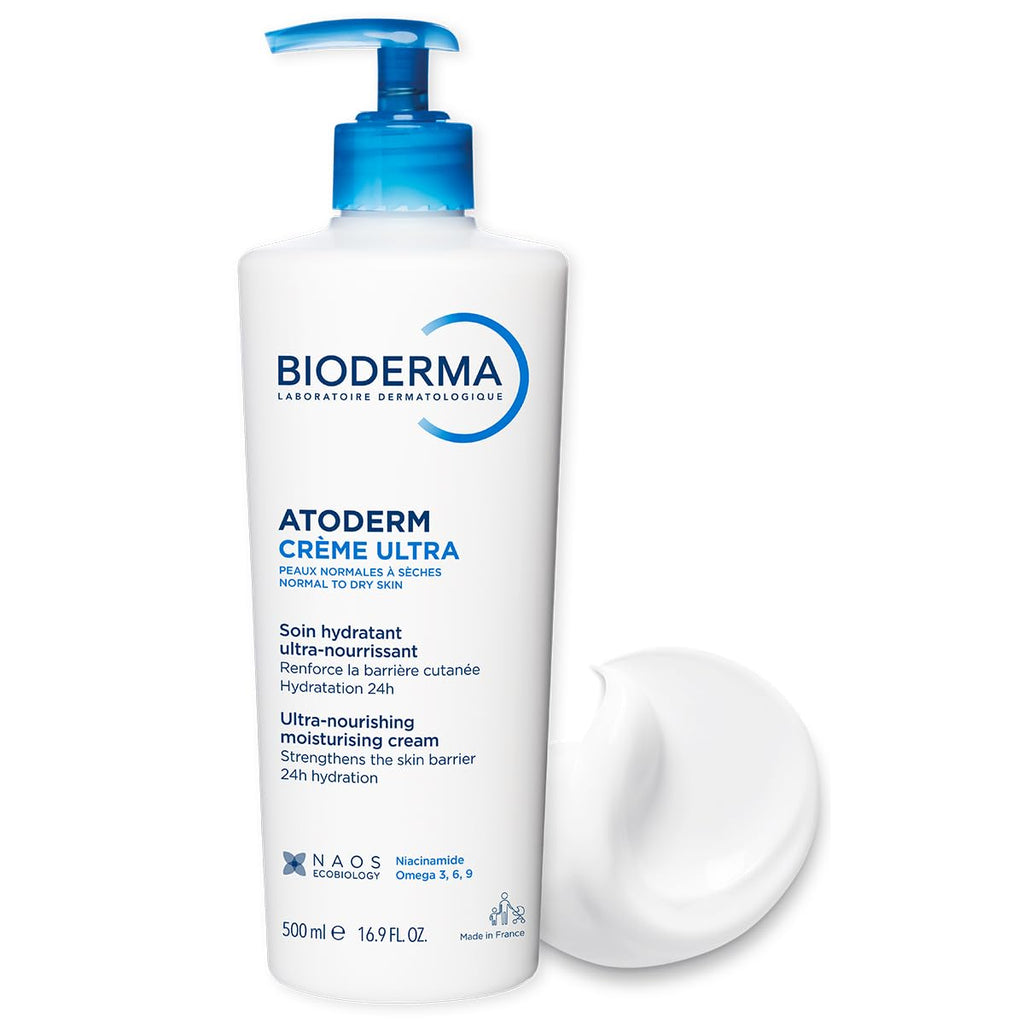 Bioderma Atoderm Creme Ultra-Nourishing - Moisturizer with Niacinamide | Boosts Hyaluronic Acid & Ceramides for Normal, Sensitive & Dry Skin for Face & Body