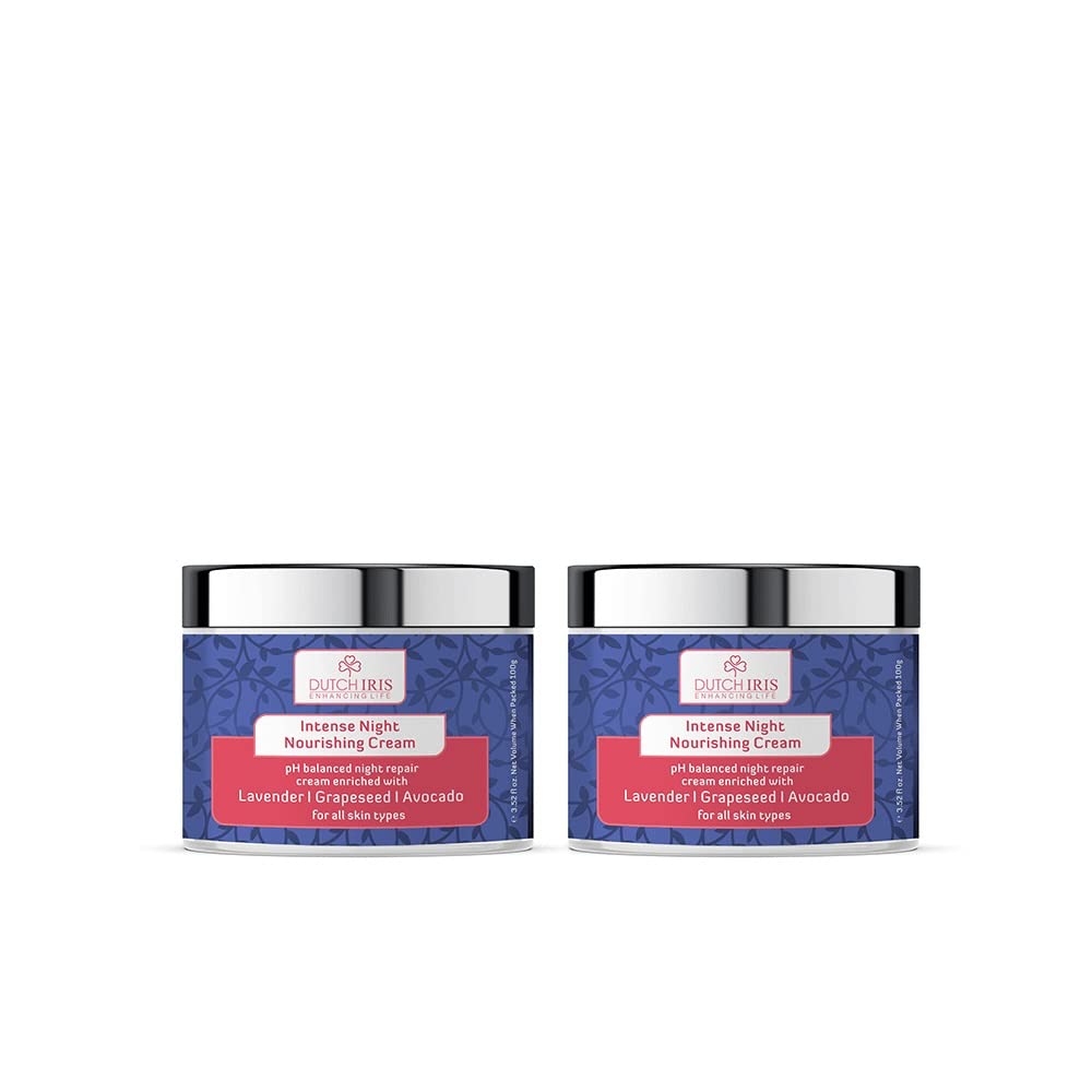 Dutch Iris Intense Night Nourishing Cream - 100 Gms | Pack of 2