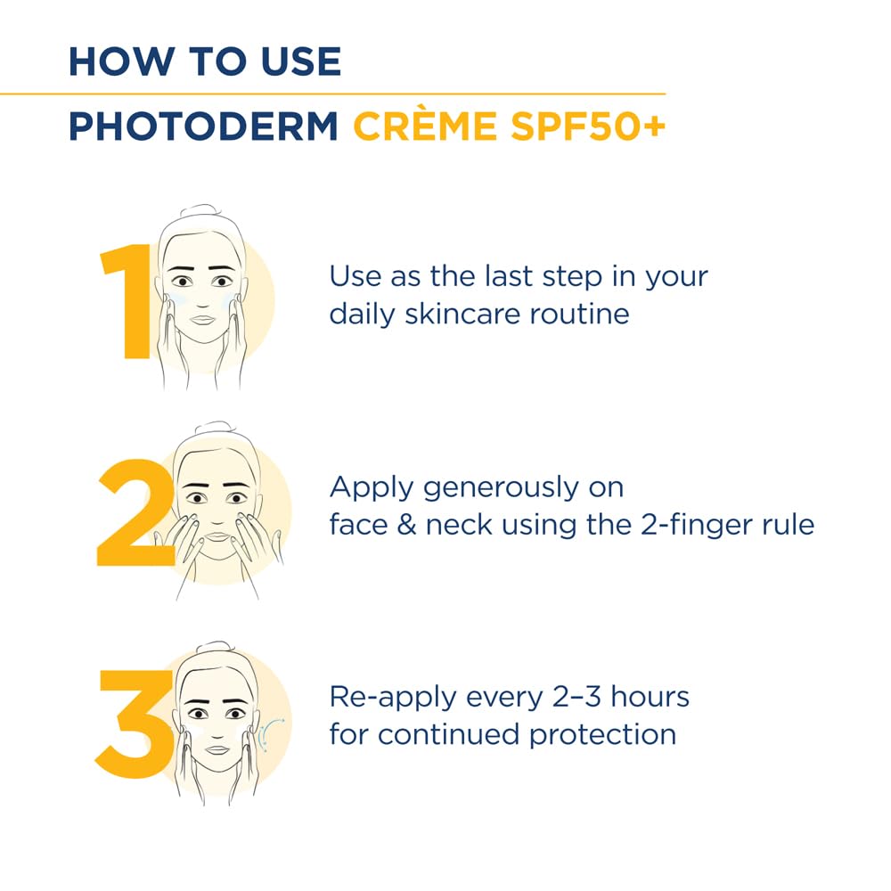 Bioderma Photoderm Creme SPF 50+ PA++++ Hydrating Sunscreen for Normal to Dry Skin | In Vivo Tested