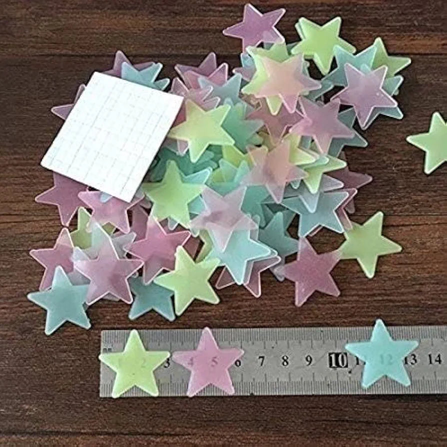Rangoli Radium Stars Ceiling & Wall Decoration for Kids Room Glow in Night Stickers Design-10