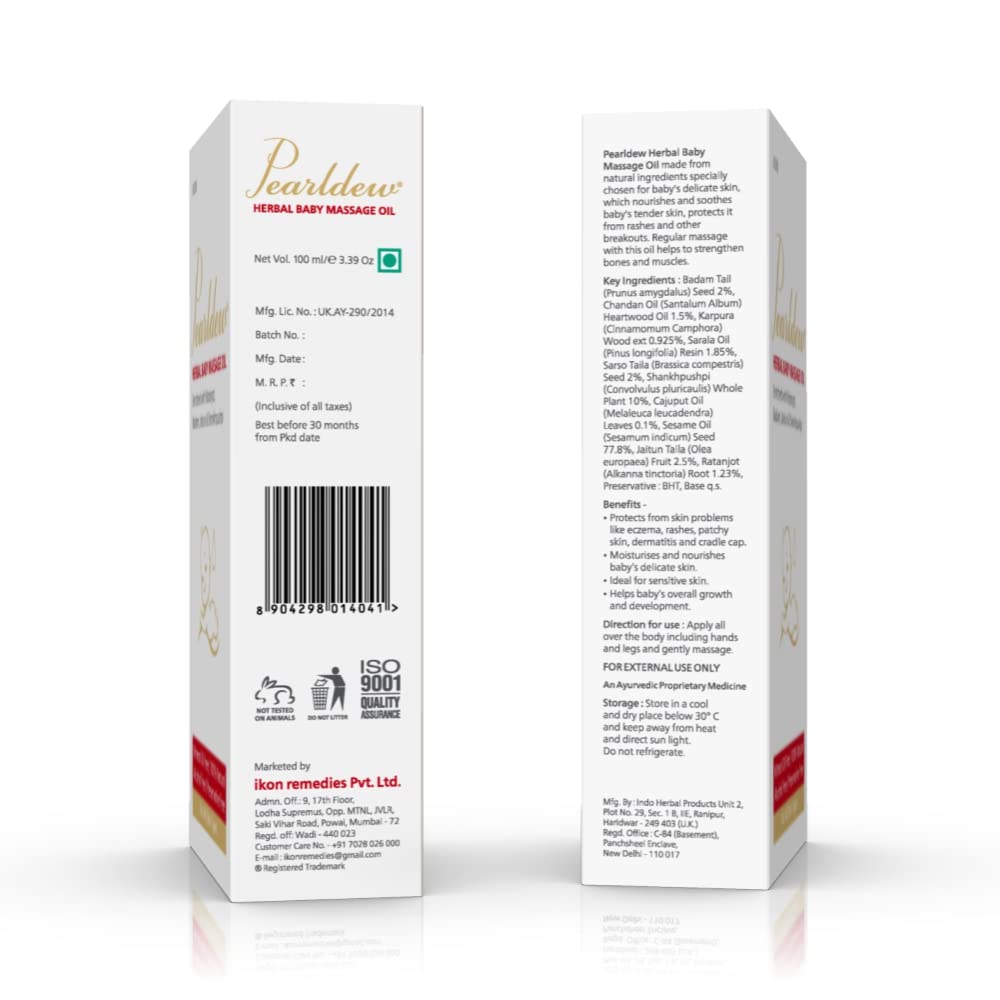 Pearldew Herbal Baby Massage Oil - 100 Ml