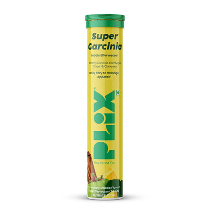 PLIX The Plant Fix Garcinia Bubbly Effervescent  Ginger, Cinnamon -15 tabs