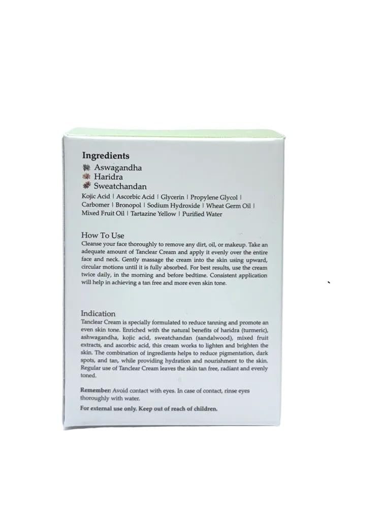 Arish Bio-natural Tanclear Cream - 30 Ml