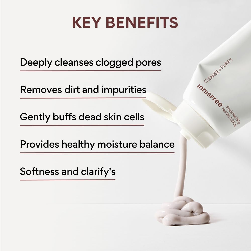 Innisfree Volcanic BHA Foaming cleanser | Korean Face Wash for Oily/Combination Skin | Pore Cleanser | Acne Prone Skin | Deep Cleansing | For Men and Woman