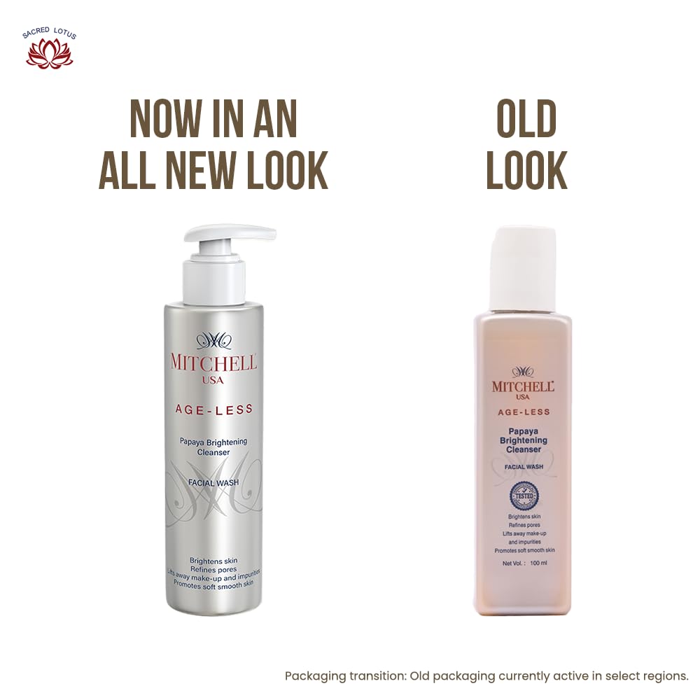 Mitchell Usa Age-less Papaya Brightening Cleanser Facial Wash