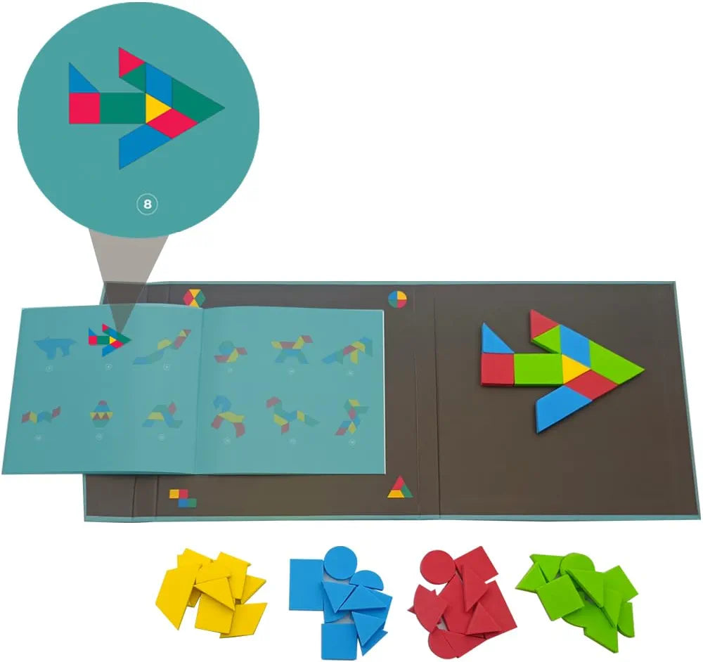 Pelikas Toyz Magnalogix Shapes Puzzle Toddler Magnetic, Shapify Magnetic Educational Montessori STEM Travel Toys for 3, 4, 5 Year Old Boys & Girls – Portable Road Trip Activity & Birthday Gift