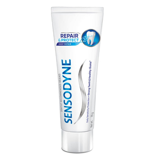 Sensodyne Toothpaste Repair and Protect | Tooth Paste for Daily Sensitivity Protection, Long-lasting Relief | Pack of 1 - 70gm | Fresh Taste | Dentist Recommended