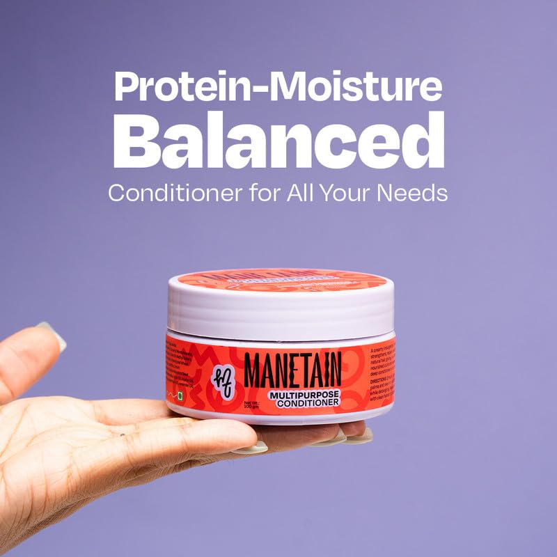 MANETAIN Multipurpose Conditioner 100gm for Curly & Wavy Hair | Hydrating Protein–Moisture Balanced Formula for Frizz Control & Softness | CG-Friendly, Silicone-Free | Suitable for Women & Men