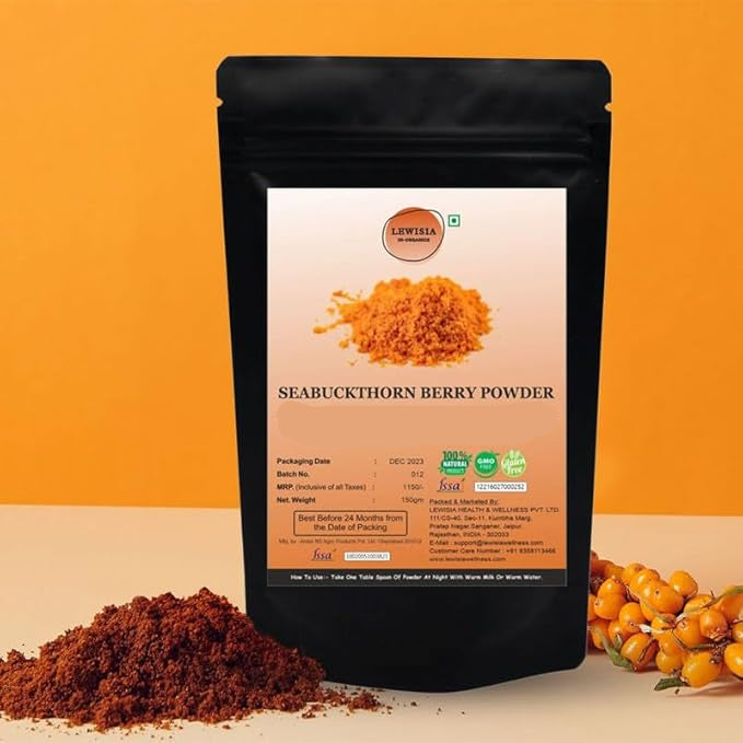 Lewisia in Organics Sea Buckthorn Berries Powder - 150 gms