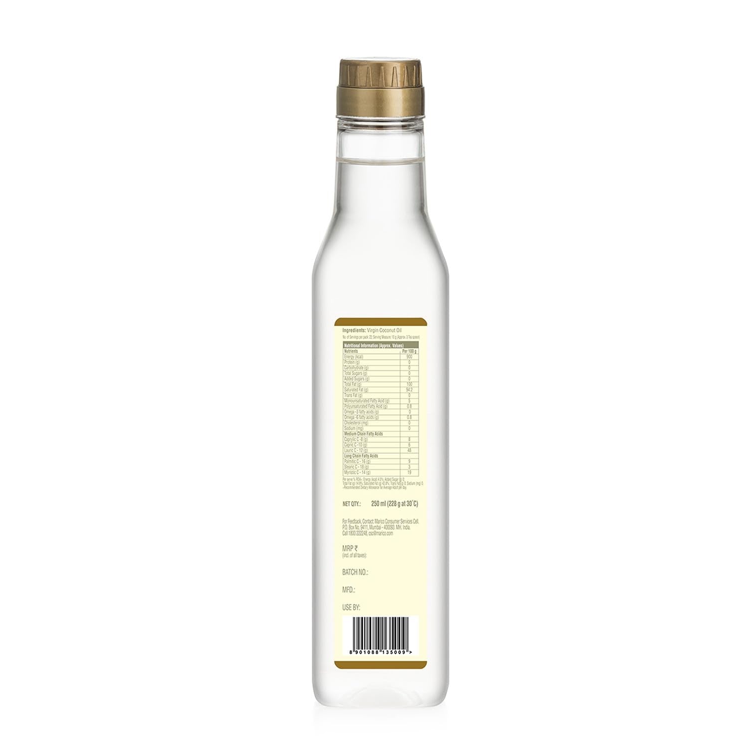 Coco Soul Cold Pressed Unrefined Virgin Coconut Oil - 250 ml