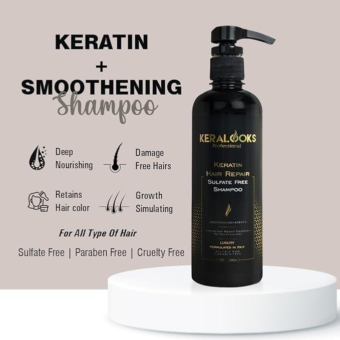 Keralooks Professional Smoothing Plus Keratin Luxury Shampoo - 500 ml